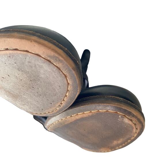 Gee'WaWa Motorcycle Biker Boots Mid Calf Black Leather Harness Straps Women 9 M - Picture 10 of 16